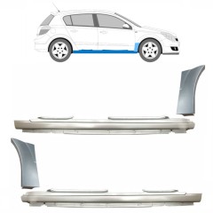 Soleira completa com reparação de guarda-lamas dianteiro para Opel Astra H 2003-2014 / Conjunto 11163