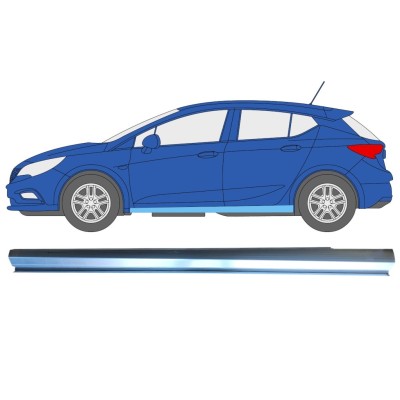 Painel de reparação da parte inferior da soleira para Opel Vauxhall Astra K 2015-2022 / Esquerdo 16625