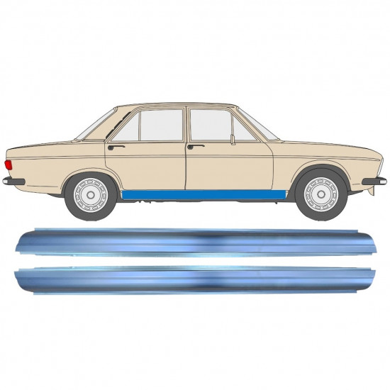 Painel de reparação da soleira para Audi 100 C1 1968-1976 / Esquerda = Direita (simétrico) / Conjunto 11224