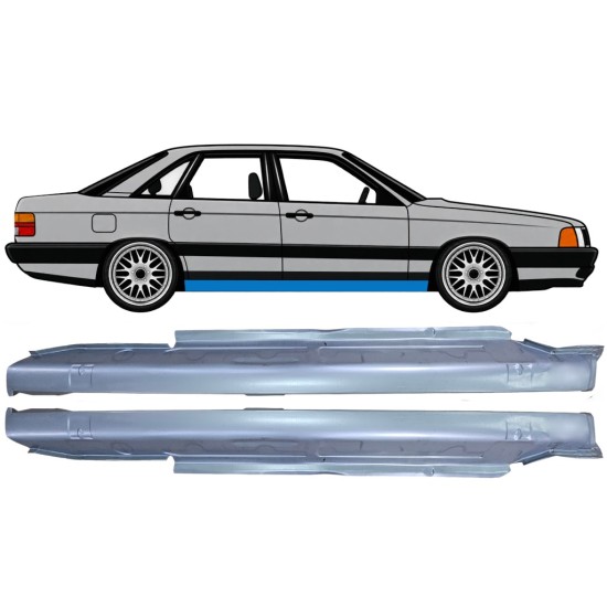 Soleira completa para Audi 100 C3 1982-1990 / Esquerda+Direita / Conjunto 6418