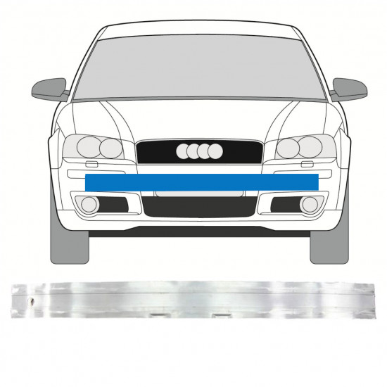 Reforço do para-choque dianteiro / travessa para Audi A3 03-12 7557