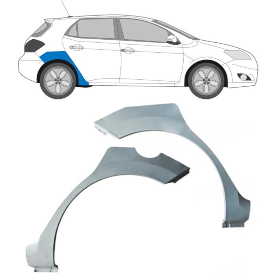 Painel de reparação do guarda-lamas traseiro para Toyota Auris 2007-2012 / Esquerda+Direita / Conjunto 16855