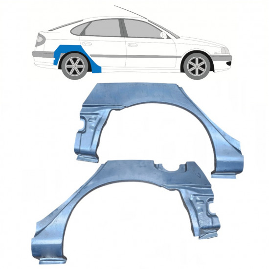 Painel de reparação do guarda-lamas traseiro para Toyota Avensis 1997-2003 / Esquerda+Direita / Conjunto 9814