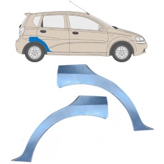 Painel de reparação do guarda-lamas traseiro para Chevrolet Aveo 2003-2006 / Esquerda+Direita / HATCHBACK / Conjunto 6433