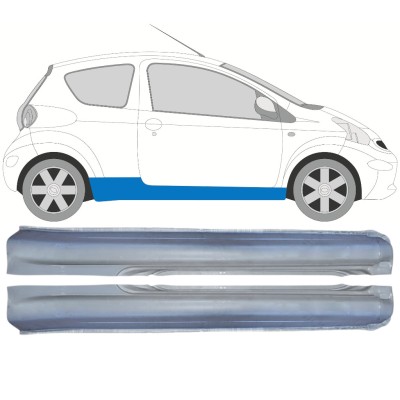 Soleira completa para Toyota Aygo 2005-2012 / Esquerda+Direita / Conjunto 14560