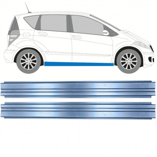 Painel de reparação interna da soleira para Mercedes A-class 2004-2012 / Esquerda = Direita (simétrico) / Conjunto 11155