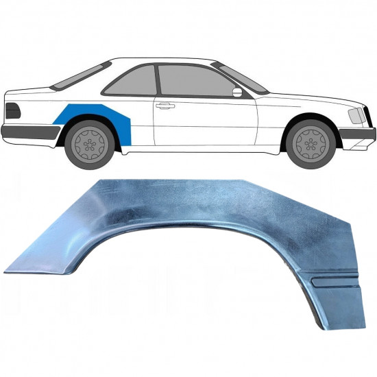 Painel de reparação do guarda-lamas traseiro para Mercedes W124 1984-1997 / Direito / COUPE 5390