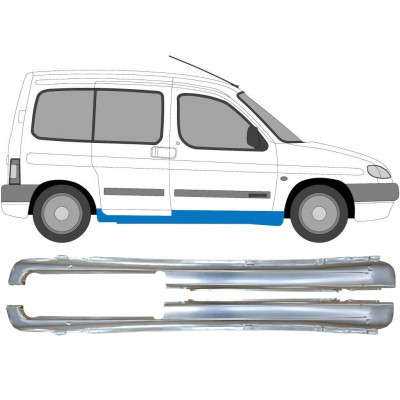Painel de reparação da soleira para Peugeot Partner 1996- / Esquerda+Direita / Conjunto 9538