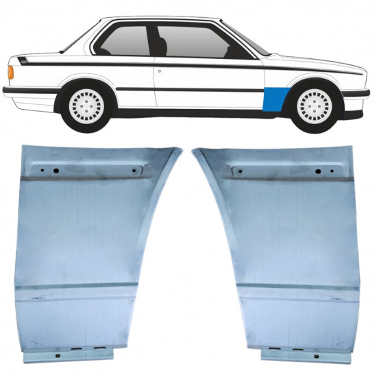 Painel de reparação do guarda-lamas dianteiro para BMW 3 E30 1982-1994 / Esquerda+Direita / Conjunto 11483