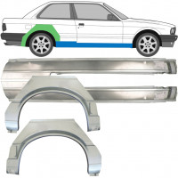 Painel de reparação da soleira com guarda-lamas traseiro para BMW 3 E30 1987-1994 / Esquerda+Direita / Conjunto 9518