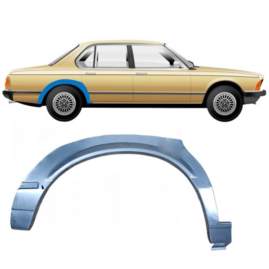 Painel de reparação do guarda-lamas traseiro para BMW 7 E23 1976-1986 / Direito 7627
