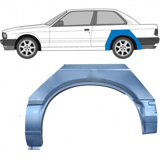 Painel de reparação do guarda-lamas traseiro para BMW 3 E30 1982-1987 / Esquerdo 7808