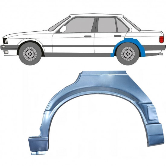 Painel de reparação do guarda-lamas traseiro para BMW 3 E30 1987-1994 / Esquerdo 7810