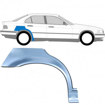 Painel de reparação do guarda-lamas traseiro para BMW 3 E36 1990-2000  / Direito / SEDAN 6394