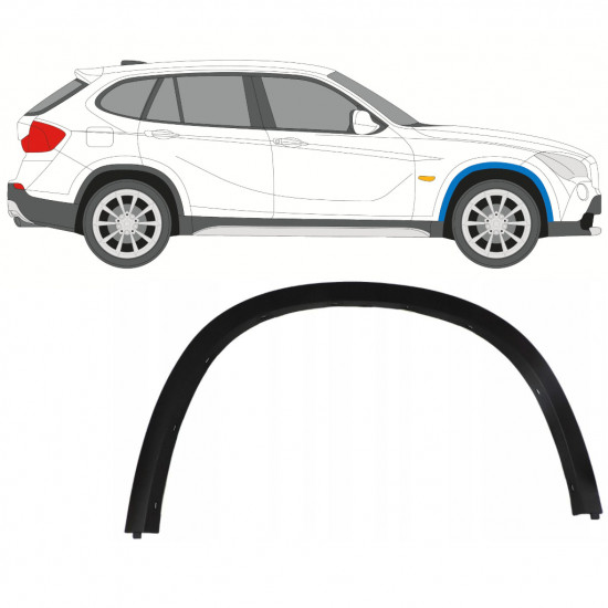 Moldura lateral do guarda-lamas dianteiro para BMW X1 2009-2015 / Direito 7642