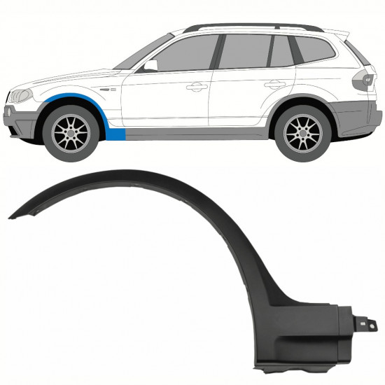 Moldura lateral do guarda-lamas dianteiro para BMW X3 2003-2010 / Esquerdo 8342