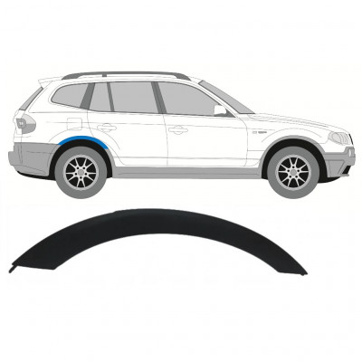 Moldura lateral do guarda-lamas traseiro para BMW X3 2003-2010 / Direito 7646