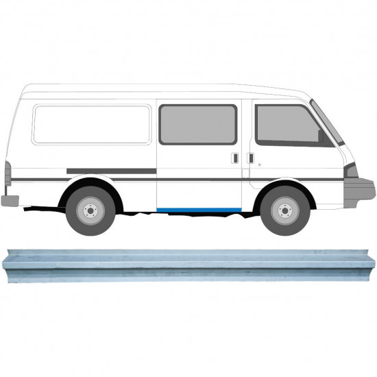 Painel de reparação da soleira da porta deslizante para Mazda Bongo E-series 1984-1998 / Esquerdo 5981