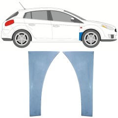 Painel de reparação do guarda-lamas dianteiro para Fiat Bravo II 2007-2014 / Esquerda+Direita / Conjunto 11545
