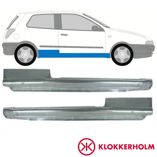 Painel de reparação da soleira para Fiat Bravo 1995-2001 / Esquerda+Direita / Conjunto 10987