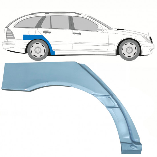 Painel de reparação do guarda-lamas traseiro para Mercedes C-class 2000-2007 / Direito / COMBI 9098