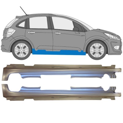 Soleira completa para Citroen C3 2009-2016 / Esquerda+Direita / Conjunto 14637