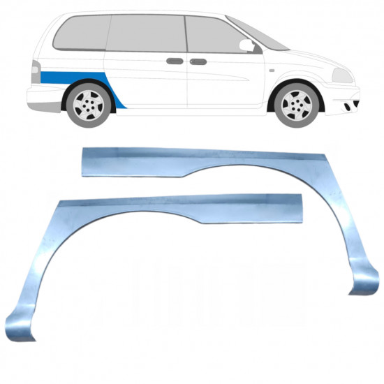 Painel de reparação do guarda-lamas traseiro para Kia Sedona Carnival 1998-2006 / Esquerda+Direita / Conjunto 5198