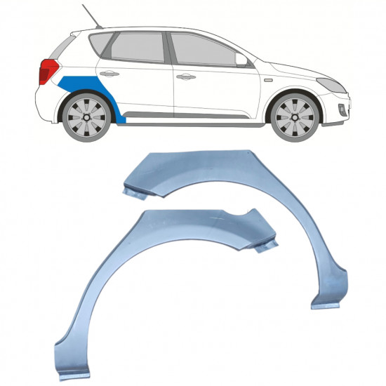 Painel de reparação do guarda-lamas traseiro para Kia Ceed 2006-2012 / Conjunto 11742