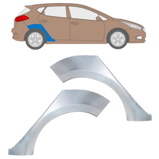 Painel de reparação do guarda-lamas traseiro para Kia Ceed 2012-2018 / Esquerda+Direita / Conjunto 16336