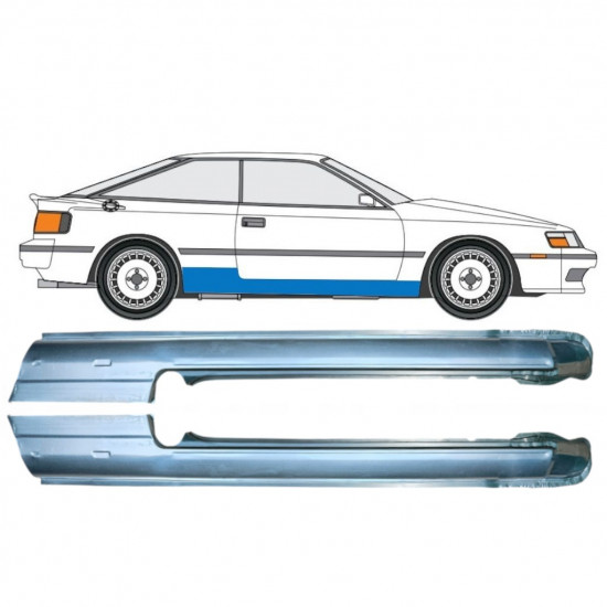 Soleira completa para Toyota Celica 1985-1989 / Esquerda+Direita / Conjunto 9712