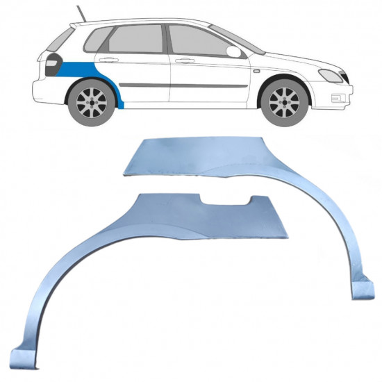 Painel de reparação do guarda-lamas traseiro para Kia Cerato 2004-2008 / Esquerda+Direita / Conjunto 10690