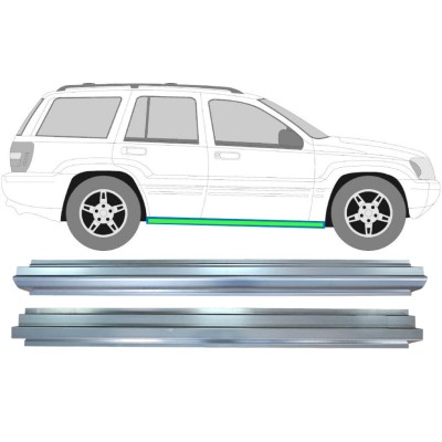 Painel de reparação interna e externa da soleira para Jeep Grand Cherokee 1998-2005 / Esquerda = Direita (simétrico) / Conjunto 17005
