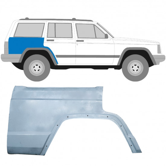 Painel de reparação do guarda-lamas traseiro para Jeep Cherokee XJ 1984-2001 / Direito 5255