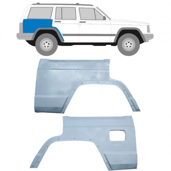 Painel de reparação do guarda-lamas traseiro para Jeep Cherokee XJ 1984-2001 / Esquerda+Direita / Conjunto 10442