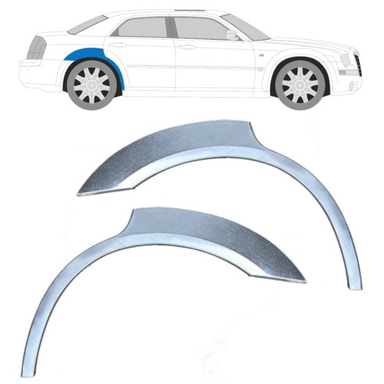 Painel de reparação do guarda-lamas traseiro para Chrysler 300C 2004-2011 / Esquerda+Direita / Conjunto 17207