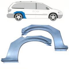 Painel de reparação do guarda-lamas traseiro para Chrysler Voyager 2000-2008 Grand / Esquerda+Direita / Conjunto 10320
