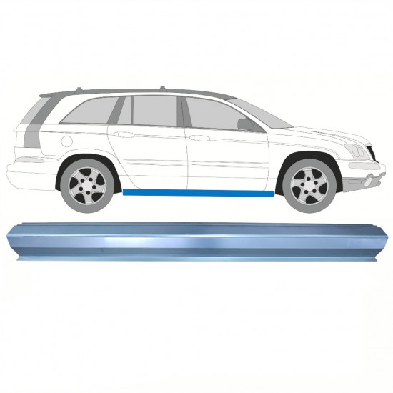 Painel de reparação interna da soleira para Chrysler Pacifica 2003-2007 / Esquerda = Direita (simétrico) 8689