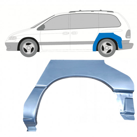 Painel de reparação do guarda-lamas traseiro para Chrysler Voyager 1996-2001 / Esquerdo 8314