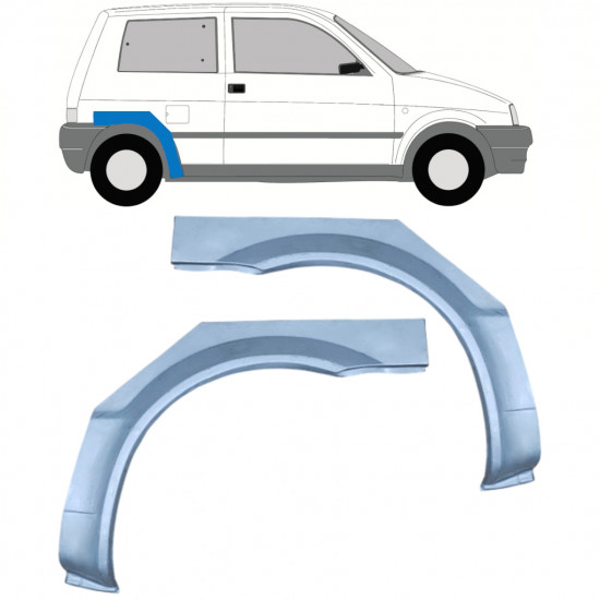 Painel de reparação do guarda-lamas traseiro para Fiat Cinquecento 1991-1998 / Conjunto 11216