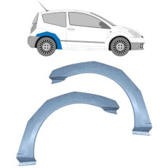 Painel de reparação do guarda-lamas traseiro para Citroen C2 2003-2009 / Esquerda+Direita / Conjunto 11385