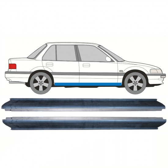 Painel de reparação da soleira para Honda Civic 1987-1991 / Esquerda = Direita (simétrico) / Conjunto 10327