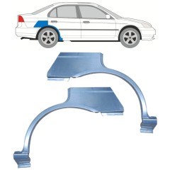 Painel de reparação do guarda-lamas traseiro para Honda Civic 2001-2005 / Esquerda+Direita / Conjunto 11527