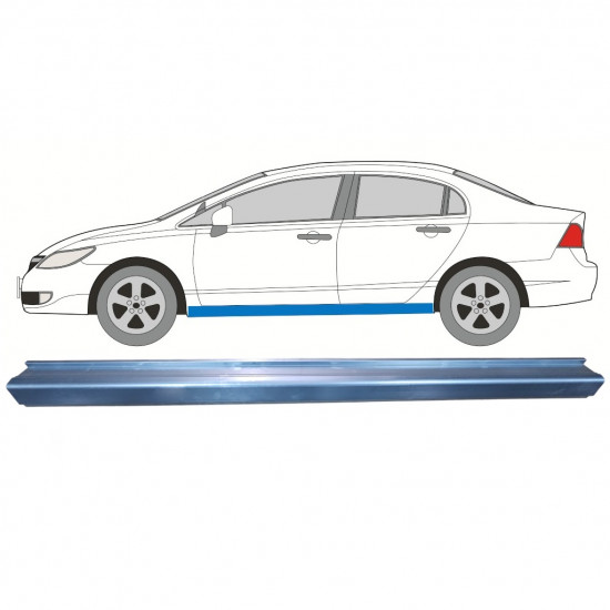 Painel de reparação da soleira para Honda Civic 2005-2011 / Esquerdo 11007