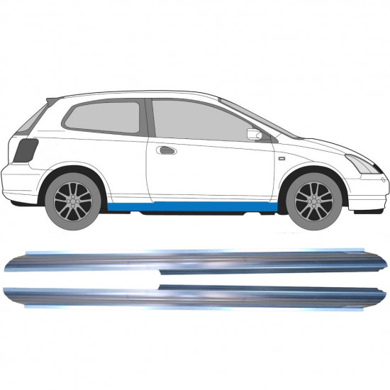 Painel de reparação da soleira para Honda Civic 2001-2005 / Esquerda+Direita / Conjunto 10623