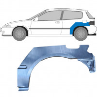 Painel de reparação do guarda-lamas traseiro para Honda Civic 1991-1995 / Esquerdo 6178