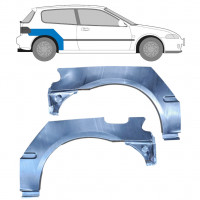 Painel de reparação do guarda-lamas traseiro para Honda Civic 1991-1995 / Esquerda+Direita / Conjunto 10424