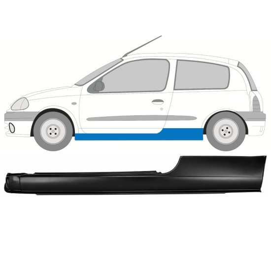 Soleira completa para Renault Clio II 1998-2012 / Esquerdo 17163