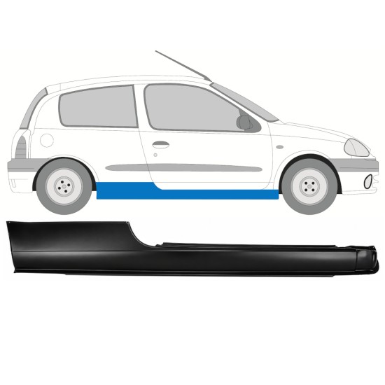 Soleira completa para Renault Clio II 1998-2012 / Direito 17162