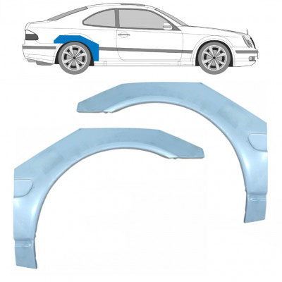 Painel de reparação do guarda-lamas traseiro para Mercedes CLK 1997-2003 / Esquerda+Direita / Conjunto 9174