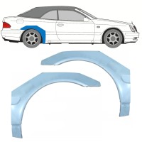 Painel de reparação do guarda-lamas traseiro para Mercedes CLK A208 Cabrio 1997-2003 / Direito / CABRIO 16004